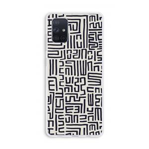 CaseCompany Moroccan Print: Galaxy A71 Transparant Hoesje