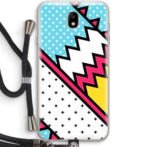 CaseCompany Pop Art #2: Samsung Galaxy J7 (2017) Transparant Hoesje met koord
