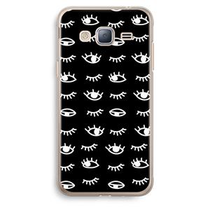 CaseCompany Eye pattern #3: Samsung Galaxy J3 (2016) Transparant Hoesje