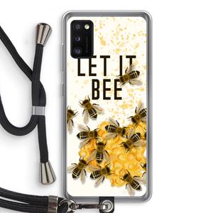 CaseCompany Let it bee: Samsung Galaxy A41 Transparant Hoesje met koord