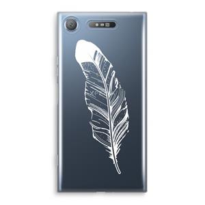 CaseCompany Pluim: Sony Xperia XZ1 Transparant Hoesje