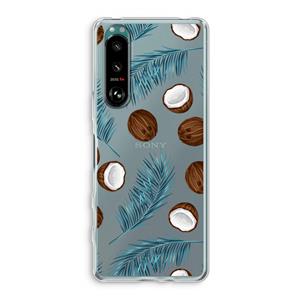 CaseCompany Kokosnoot roze: Sony Xperia 5 III Transparant Hoesje