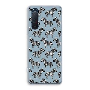 CaseCompany Zebra: Sony Xperia 5 II Transparant Hoesje
