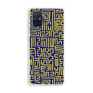 CaseCompany Majorelle Blue Print: Galaxy A71 Transparant Hoesje