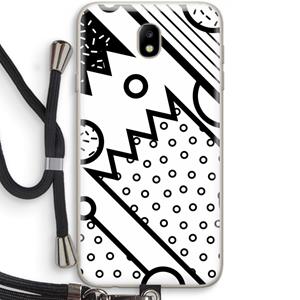 CaseCompany Pop Art #4: Samsung Galaxy J7 (2017) Transparant Hoesje met koord
