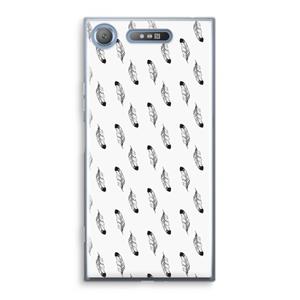 CaseCompany Pluimen: Sony Xperia XZ1 Transparant Hoesje