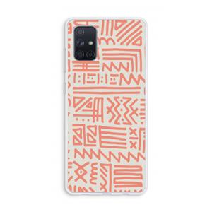 CaseCompany Marrakech Pink: Galaxy A71 Transparant Hoesje
