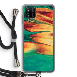 CaseCompany Green Inferno: Samsung Galaxy A12 Transparant Hoesje met koord