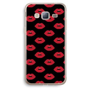 CaseCompany Lips: Samsung Galaxy J3 (2016) Transparant Hoesje