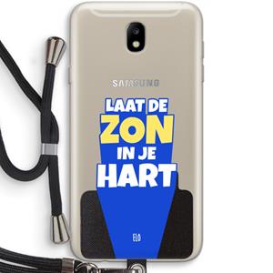 CaseCompany Laat de zon in je hart: Samsung Galaxy J7 (2017) Transparant Hoesje met koord