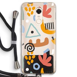 CaseCompany Abstract: Xiaomi Redmi 5 Transparant Hoesje met koord