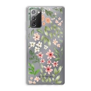 CaseCompany Botanical sweet flower heaven: Samsung Galaxy Note 20 / Note 20 5G Transparant Hoesje