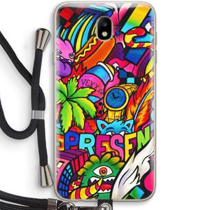 CaseCompany Represent: Samsung Galaxy J7 (2017) Transparant Hoesje met koord