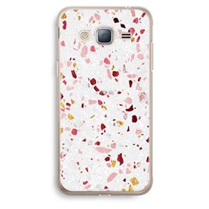 CaseCompany Terrazzo N°9: Samsung Galaxy J3 (2016) Transparant Hoesje