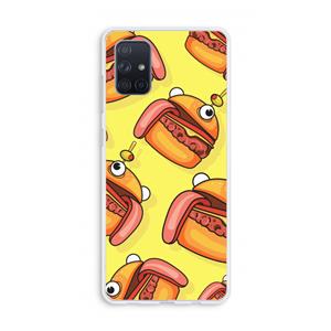 CaseCompany Hamburger: Galaxy A71 Transparant Hoesje