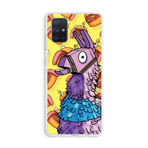 CaseCompany Loot Burger: Galaxy A71 Transparant Hoesje