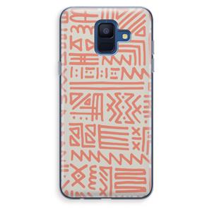 CaseCompany Marrakech Pink: Samsung Galaxy A6 (2018) Transparant Hoesje