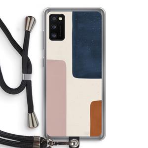 CaseCompany Geo #5: Samsung Galaxy A41 Transparant Hoesje met koord
