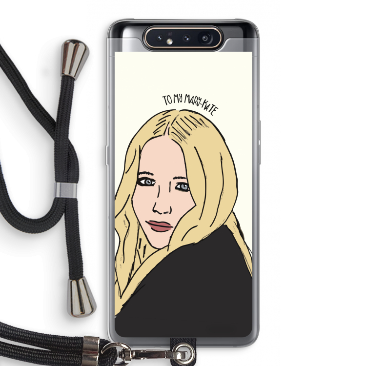 CaseCompany Mary Kate: Samsung Galaxy A80 Transparant Hoesje met koord