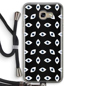 CaseCompany Eyes pattern: Samsung Galaxy A5 (2017) Transparant Hoesje met koord