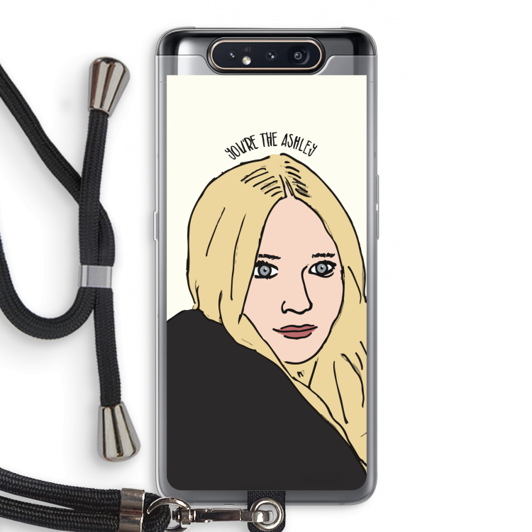 CaseCompany Ashley: Samsung Galaxy A80 Transparant Hoesje met koord