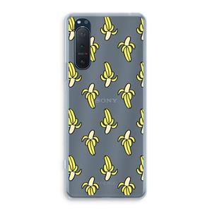 CaseCompany Bananas: Sony Xperia 5 II Transparant Hoesje