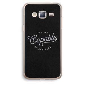 CaseCompany Capable: Samsung Galaxy J3 (2016) Transparant Hoesje