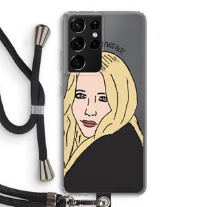 CaseCompany Mary Kate: Samsung Galaxy S21 Ultra Transparant Hoesje met koord