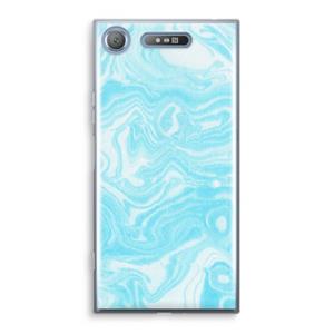 CaseCompany Waterverf blauw: Sony Xperia XZ1 Transparant Hoesje