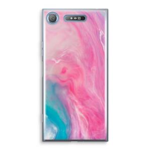 CaseCompany Roze explosie: Sony Xperia XZ1 Transparant Hoesje