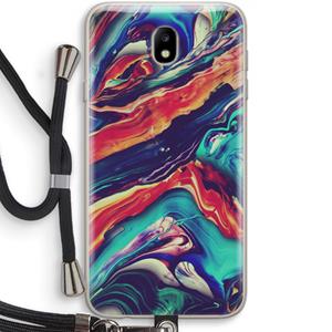 CaseCompany Chameleon Sun: Samsung Galaxy J7 (2017) Transparant Hoesje met koord