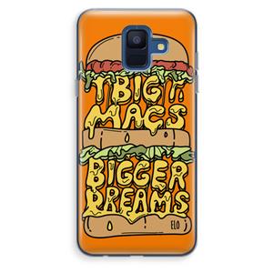 CaseCompany Big Macs Bigger Dreams: Samsung Galaxy A6 (2018) Transparant Hoesje