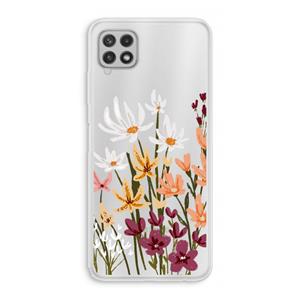 CaseCompany Painted wildflowers: Samsung Galaxy A22 4G Transparant Hoesje