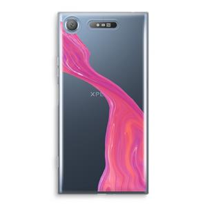 CaseCompany Paarse stroom: Sony Xperia XZ1 Transparant Hoesje