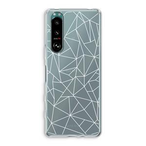 CaseCompany Geometrische lijnen wit: Sony Xperia 5 III Transparant Hoesje