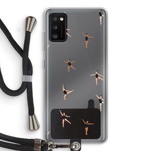 CaseCompany Dancing #1: Samsung Galaxy A41 Transparant Hoesje met koord