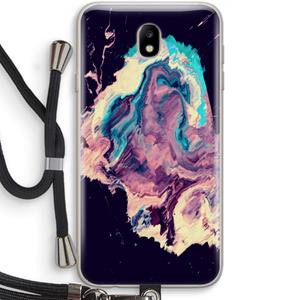 CaseCompany Cosmic Silence: Samsung Galaxy J7 (2017) Transparant Hoesje met koord
