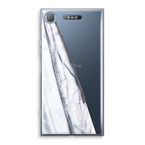CaseCompany Gestreepte marmer: Sony Xperia XZ1 Transparant Hoesje