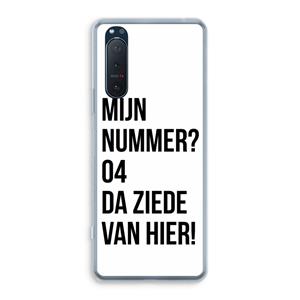CaseCompany Da ziede van hier: Sony Xperia 5 II Transparant Hoesje