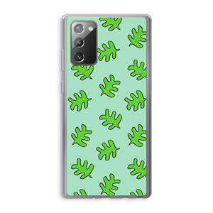 CaseCompany Groene blaadjes: Samsung Galaxy Note 20 / Note 20 5G Transparant Hoesje