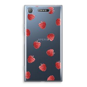 CaseCompany Framboosjes: Sony Xperia XZ1 Transparant Hoesje