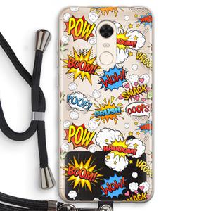CaseCompany Pow Smack: Xiaomi Redmi 5 Transparant Hoesje met koord
