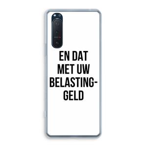 CaseCompany Belastinggeld: Sony Xperia 5 II Transparant Hoesje