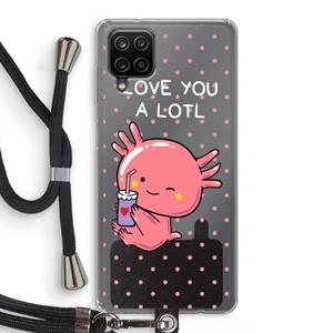 CaseCompany Love You A Lotl: Samsung Galaxy A12 Transparant Hoesje met koord