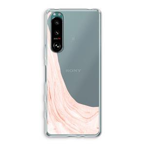 CaseCompany Peach bath: Sony Xperia 5 III Transparant Hoesje