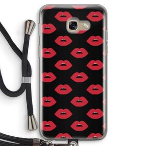 CaseCompany Lips: Samsung Galaxy A5 (2017) Transparant Hoesje met koord