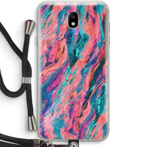 CaseCompany Electric Times: Samsung Galaxy J7 (2017) Transparant Hoesje met koord