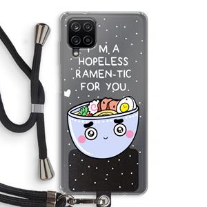 CaseCompany I'm A Hopeless Ramen-Tic For You: Samsung Galaxy A12 Transparant Hoesje met koord