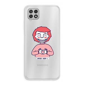 CaseCompany Hartje: Samsung Galaxy A22 4G Transparant Hoesje