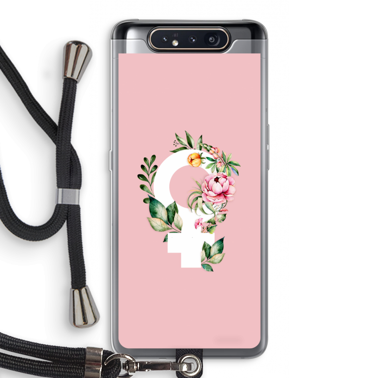 CaseCompany Venus: Samsung Galaxy A80 Transparant Hoesje met koord